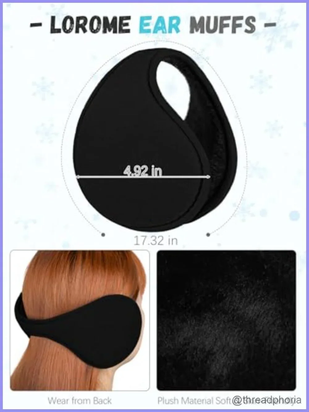 4-Piece Winter Hat Scarf Gloves and Ear Warmer Set for Women